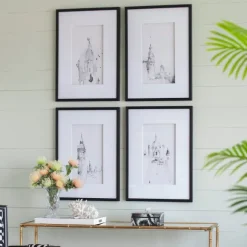 Kirkland's Home Framed Art-Architectural Drawings Framed Art Prints, Set Of 4