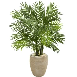 Kirkland's Home Trees & Topiaries-Areca Palm Tree In Sandy Planter