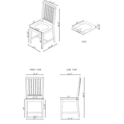 Kirkland's Home Dining Chairs-Armless Slat Back 2-Pc. Dining Chair Set
