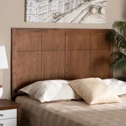 Kirkland's Home Beds & Headboards-Ash Walnut Wood Panel Full Headboard