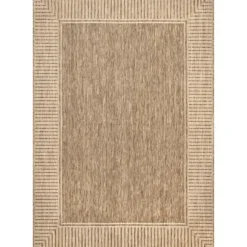 Kirkland's Home Outdoor Rugs-Asia Stripe Border Outdoor Rug, 8X10