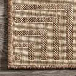 Kirkland's Home Outdoor Rugs-Asia Stripe Border Outdoor Rug, 8X10