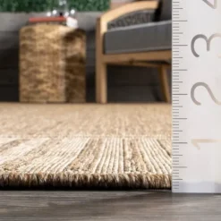 Kirkland's Home Outdoor Rugs-Asia Stripe Border Outdoor Rug, 8X10