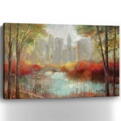 Kirkland's Home Canvas Art-Autumn In The City Canvas Art Print, 60X40 In.