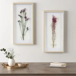 Kirkland's Home Framed Art-Avant Garden Dried Flowers Shadowboxes, Set Of 2