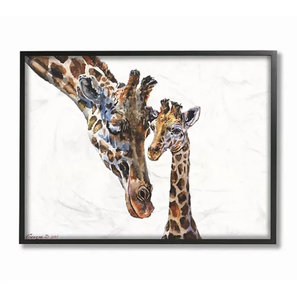 Kirkland's Home Framed Art-Baby Giraffe Watercolor Framed Art Print
