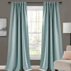 Kirkland's Home Curtains & Drapes-Back Tab Blackout Curtain Panel Set, 95 In.