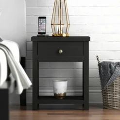 Kirkland's Home Accent & End Tables-Bailie Wooden Side Table