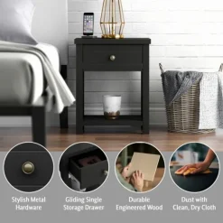 Kirkland's Home Accent & End Tables-Bailie Wooden Side Table