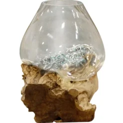 Kirkland's Home Decorative Bowls & Jars-Bali Glass And Driftwood Bowl