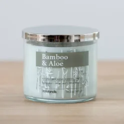Kirkland's Home Candles-Bamboo And Aloe Triple Wick Jar Candle