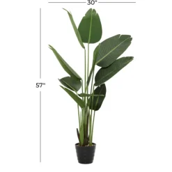 Kirkland's Home Trees & Topiaries-Banana Tree In Ribbed Rock Planter