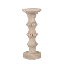 Kirkland's Home Candle Holders-Banded Bead Wood Candle Holder, 13 In.