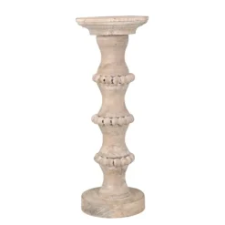 Kirkland's Home Candle Holders-Banded Bead Wood Candle Holder, 15 In.