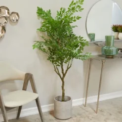 Kirkland's Home Trees & Topiaries-Banyan Tree In Ribbed Rock Planter
