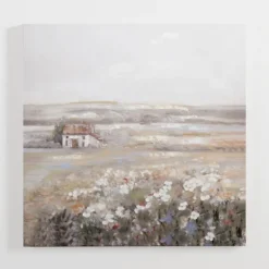 Kirkland's Home Canvas Art-Barn On The Meadow Canvas Art Print