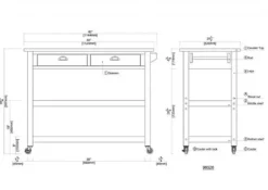 Kirkland's Home Kitchen Islands & Bar Carts-Barnwood Sonoma Stainless Steel Top Kitchen Cart