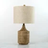 Kirkland's Home Table Lamps-Barrett Ribbed Wood Table Lamp