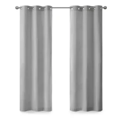 Kirkland's Home Curtains & Drapes-Basketweave Curtain Panel Set, 84 In