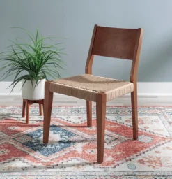 Kirkland's Home Dining Chairs-Basketweave Wood Dining Chairs, Set Of 2