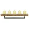 Kirkland's Home Candle Holders-Beaded Wood And Metal Base Candle Holder