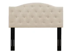 Kirkland's Home Beds & Headboards-Beige Bryne Button Tufted Full/Queen Headboard