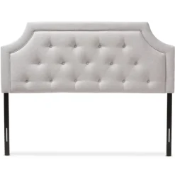 Kirkland's Home Beds & Headboards-Beige Button Tufted Scalloped Queen Headboard