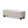 Kirkland's Home Benches & Ottomans-Beige Button-Tufted Upholstered Storage Bench