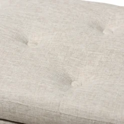 Kirkland's Home Benches & Ottomans-Beige Button-Tufted Upholstered Storage Bench