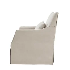 Kirkland's Home Accent Chairs-Beige Martha Stewart Skirted Swivel Accent Chair