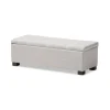 Kirkland's Home Benches & Ottomans-Beige Tufted Contemporary Storage Bench