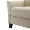 Kirkland's Home Sofas & Loveseats-Beige Upholstered Button Tufted Loveseat