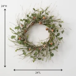 Kirkland's Home Wreaths-Birch And Eucalyptus Pod Wreath