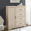 Kirkland's Home Dressers & Chests-Birch Grooved 4-Drawer Dresser With Wardrobe