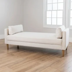 Kirkland's Home Sofas & Loveseats-Birch Wood Chaise Lounge