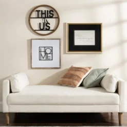 Kirkland's Home Sofas & Loveseats-Birch Wood Chaise Lounge