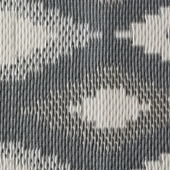 Kirkland's Home Outdoor Rugs-Black & Gray Diamond Stripe Outdoor Area Rug, 4X6