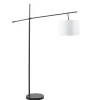 Kirkland's Home Floor Lamps-Black Adjustable Arm Modern Floor Lamp