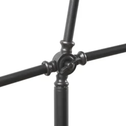 Kirkland's Home Floor Lamps-Black Adjustable Arm Modern Floor Lamp