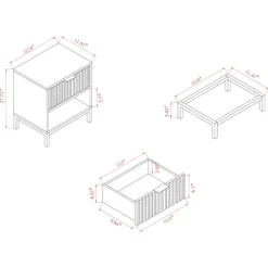 Kirkland's Home Nightstands-Black And Brown Single Drawer Nightstand