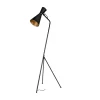 Kirkland's Home Floor Lamps-Black And Gold Lined Metal Tripod Floor Lamp
