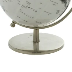 Kirkland's Home Statues & Figurines-Black And White Aluminum Globe