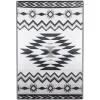 Kirkland's Home Outdoor Rugs-Black And White Aztec Outdoor Area Rug, 4X6