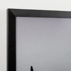 Kirkland's Home Framed Art-Black And White Bull Silhouette Framed Art Print