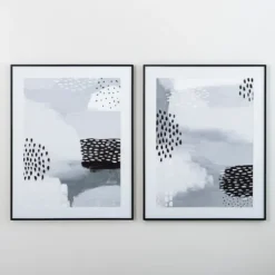 Kirkland's Home Framed Art-Black And White Dot Ii Framed Art Print