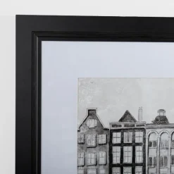 Kirkland's Home Framed Art-Black And White Houses Framed Art Print
