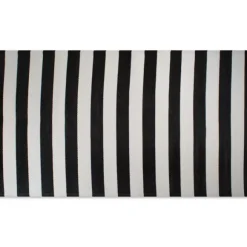 Kirkland's Home Outdoor Rugs-Black And White Rugby Stripe Outdoor Area Rug, 5X8