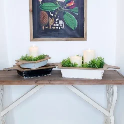 Kirkland's Home Decorative Bowls & Jars-Black And White Wooden Base Bowls, Set Of 3