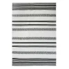 Kirkland's Home Outdoor Rugs-Black And White Woven Stripe Outdoor Area Rug, 5X7