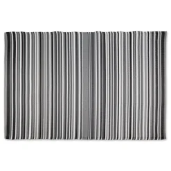 Kirkland's Home Outdoor Rugs-Black Barcode Stripe Outdoor Area Rug, 4X6